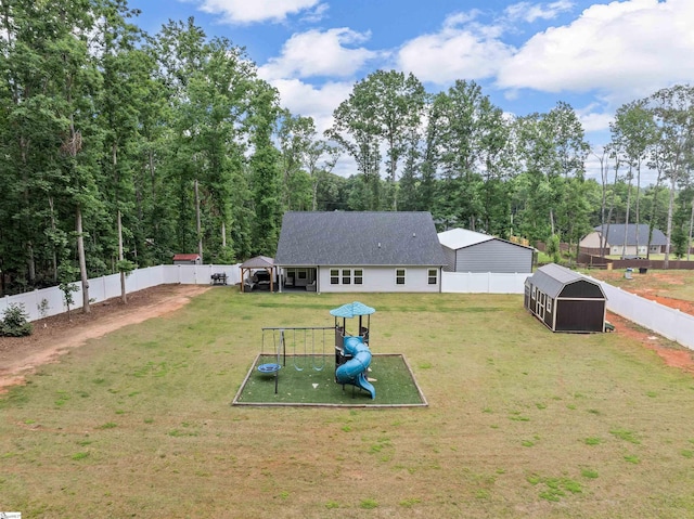 197 Falling Creek Rd, Spartanburg, SC 29301 - back of property with a playground