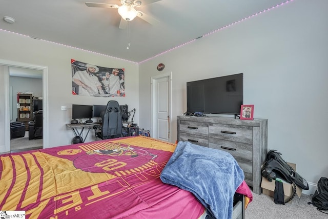 2 Stony Run Ln, Simpsonville, SC 29681 - carpeted bedroom with an office area and a ceiling fan