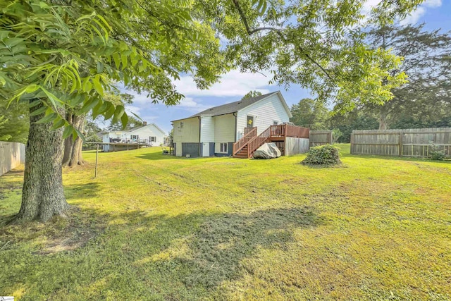 316 W Blue Ridge St, Pendleton, SC 29670 - view of yard featuring stairway and a wooden deck
