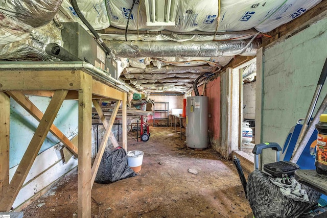 316 W Blue Ridge St, Pendleton, SC 29670 - unfinished basement with water heater