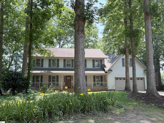 111 Firethorne Ct, Greer, SC 29650 - colonial house featuring a porch and a garage
