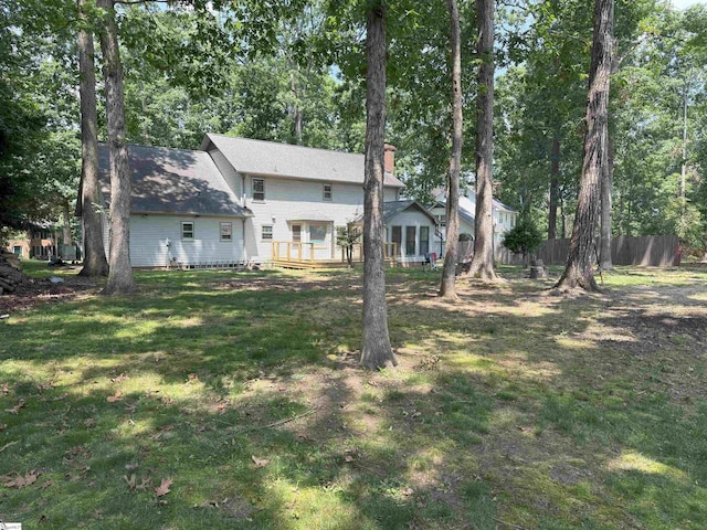 111 Firethorne Ct, Greer, SC 29650 - rear view of property featuring view of wooded area