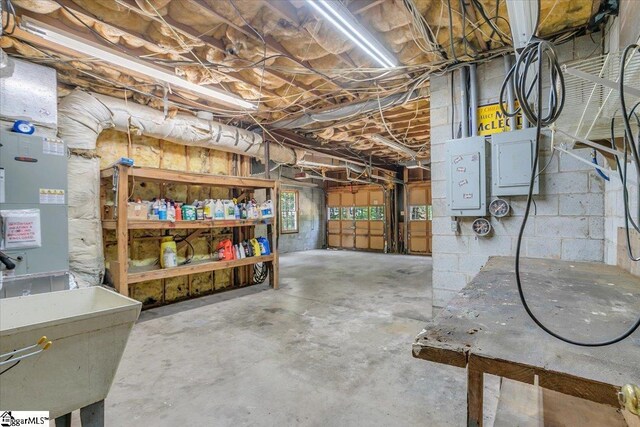 107 Cinder Creek Ln, Spartanburg, SC 29307 - basement featuring electric panel and a sink