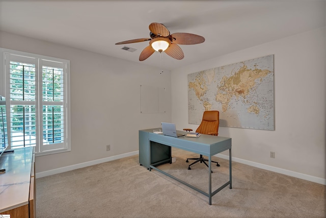 103 Brandon Way, Simpsonville, SC 29681 - office space with light colored carpet, ceiling fan, and baseboards