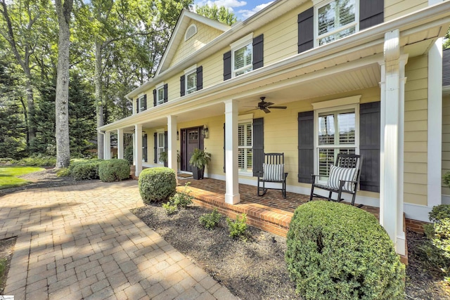 103 Brandon Way, Simpsonville, SC 29681 - view of front of house featuring covered porch and ceiling fan