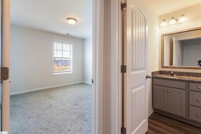 249 Samuel St, Pendleton, SC 29670 - bathroom featuring vanity and baseboards