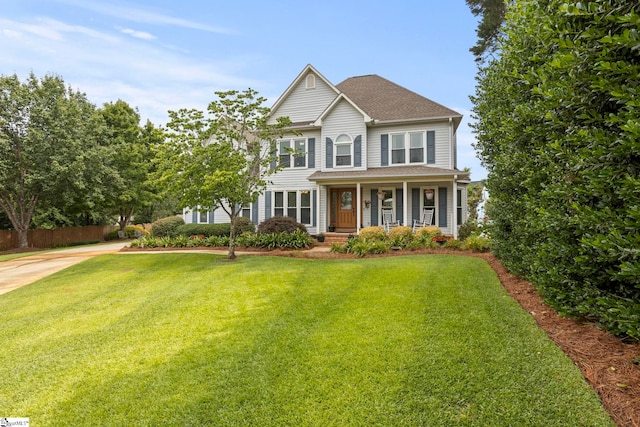 4 Jester Ct, Simpsonville, SC 29681 - colonial home with a porch and a shingled roof