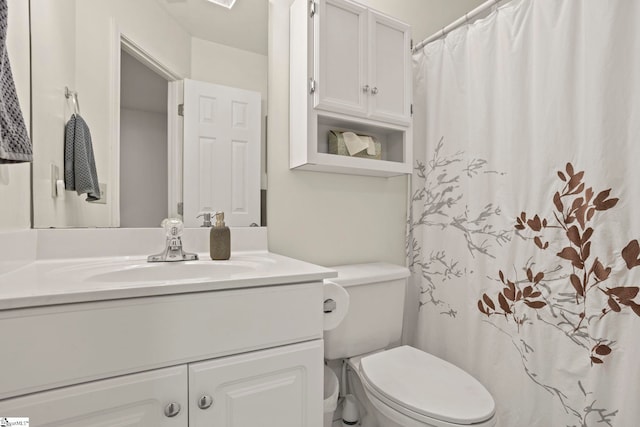 4 Jester Ct, Simpsonville, SC 29681 - bathroom featuring vanity, toilet, and a shower with shower curtain