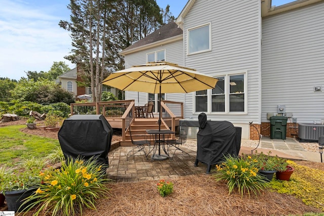 4 Jester Ct, Simpsonville, SC 29681 - view of patio featuring cooling unit and a deck