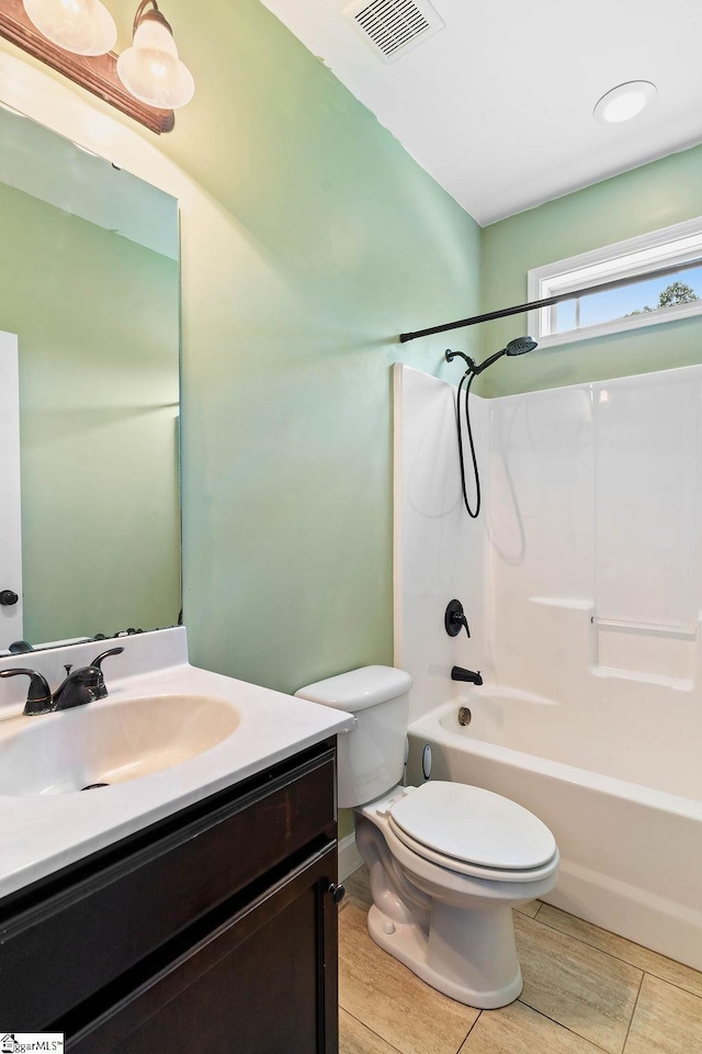 30 Caperton Way, Greer, SC 29651 - bathroom featuring toilet, vanity, and shower / tub combination