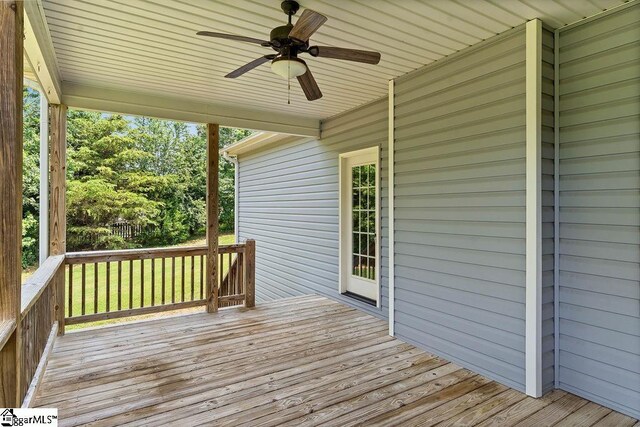 30 Caperton Way, Greer, SC 29651 - deck with a ceiling fan