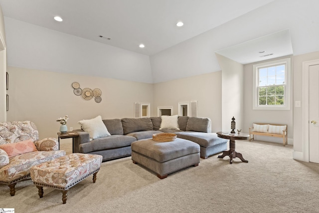 5 Fife Ct, Simpsonville, SC 29681 - living area featuring carpet floors and recessed lighting