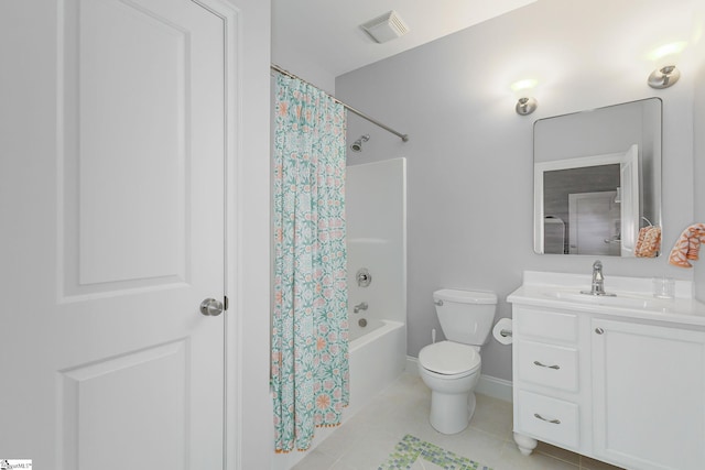 6 Terrapin Trl, Taylors, SC 29687 - bathroom with vanity, tile patterned floors, toilet, shower / tub combo, and baseboards