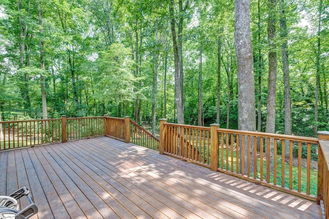 6 Terrapin Trl, Taylors, SC 29687 - wooden terrace with a wooded view