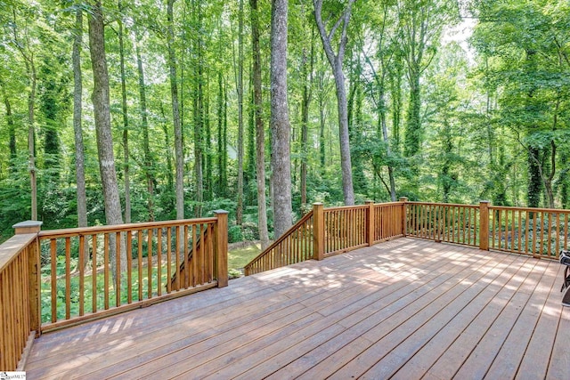 6 Terrapin Trl, Taylors, SC 29687 - wooden terrace featuring a forest view