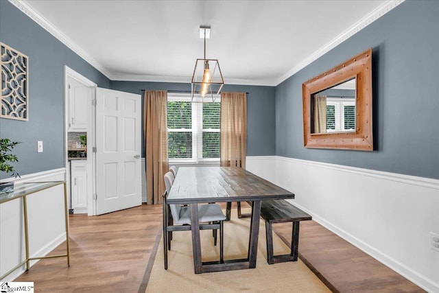 16 Chariot Ln, Simpsonville, SC 29681 - dining space featuring light wood finished floors and ornamental molding