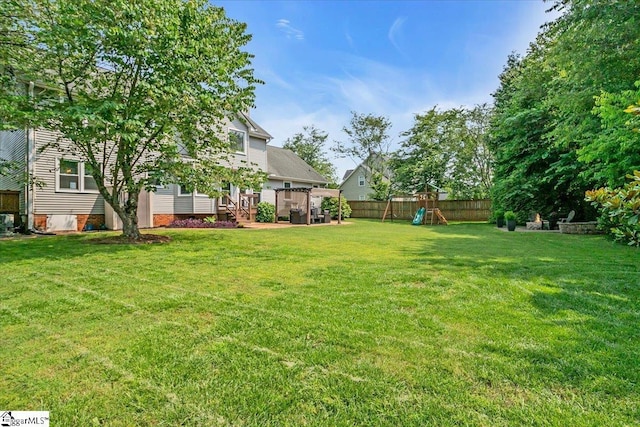 16 Chariot Ln, Simpsonville, SC 29681 - view of yard with a playground and a deck