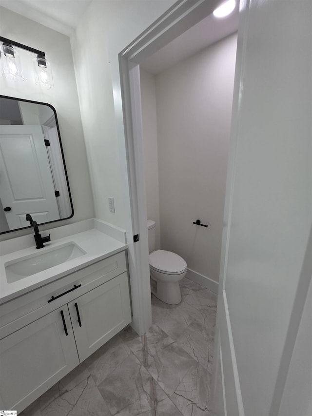2014 Driftwood Way, Anderson, SC 29625 - bathroom featuring marble finish flooring, toilet, and vanity