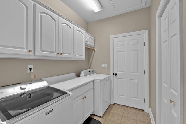 17 Bradford N Way, Greenville, SC 29617 - washroom with cabinet space, washing machine and dryer, and light tile patterned flooring