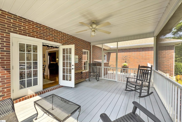 17 Bradford N Way, Greenville, SC 29617 - wooden deck with a ceiling fan
