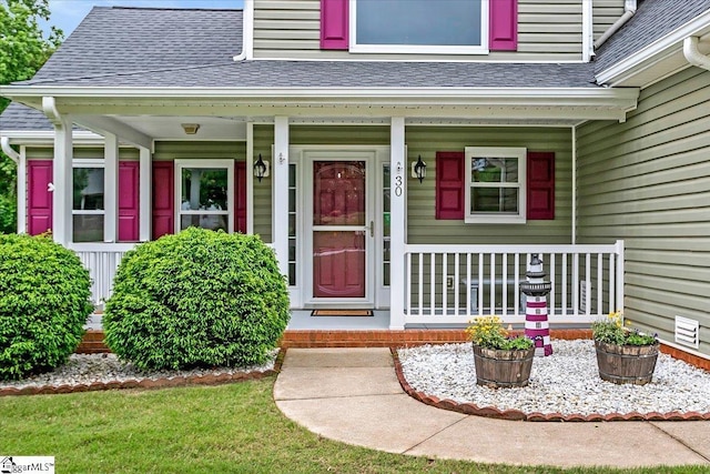 30 Chalice Hill Ln, Travelers Rest, SC 29690 - property entrance featuring a porch and a shingled roof