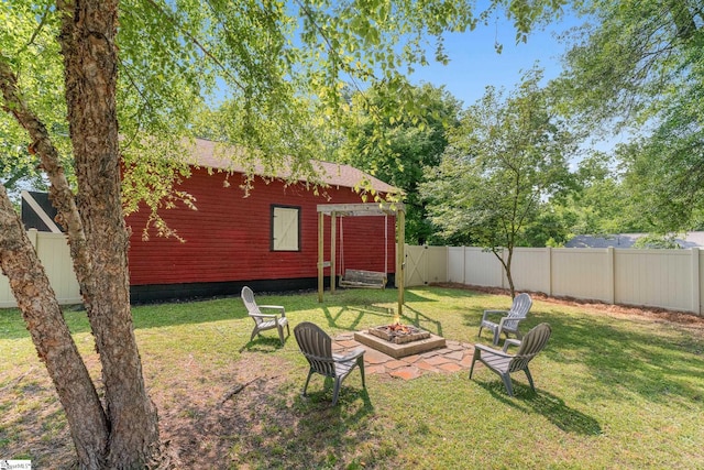 201 W Highland Ave, Anderson, SC 29625 - view of yard with a fire pit