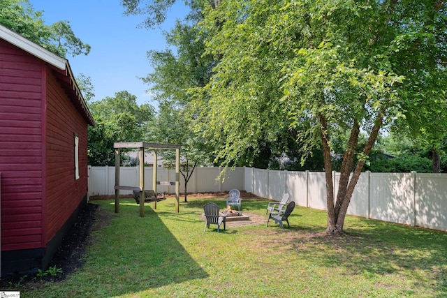 201 W Highland Ave, Anderson, SC 29625 - view of yard with an outdoor fire pit
