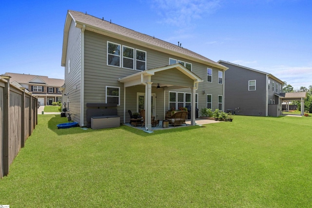 712 Paxton Rose Dr, Greer, SC 29650 - back of property featuring ceiling fan and a patio area