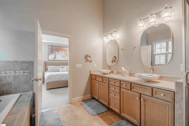 9 Windswept Knoll Dr, Taylors, SC 29687 - full bath featuring double vanity, a bath, tile patterned floors, and ensuite bath
