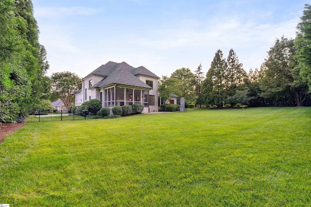 601 Brixton Cir, Simpsonville, SC 29681 - view of yard featuring a sunroom