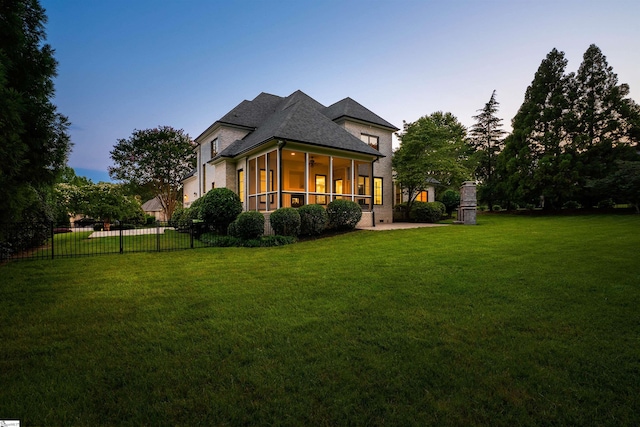601 Brixton Cir, Simpsonville, SC 29681 - rear view of house with a sunroom