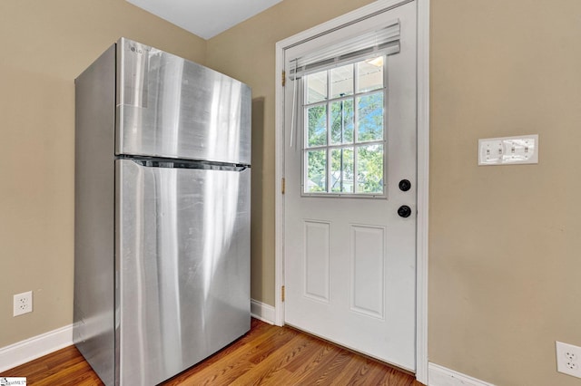 503 Davidson St, Clinton, SC 29325 - entryway with baseboards and wood finished floors