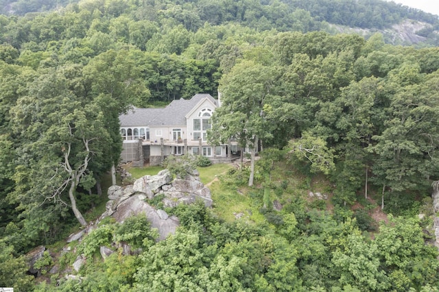 33 Southview Ledge Rd, Landrum, SC 29356 - aerial view of property and surrounding area featuring a forest