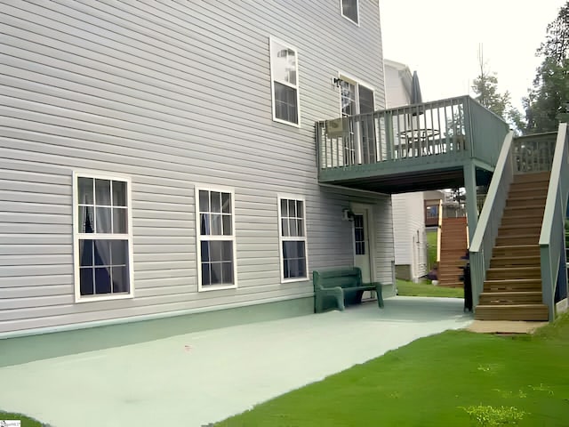 213 Kingscreek Dr, Greer, SC 29650 - rear view of property featuring stairway and a deck