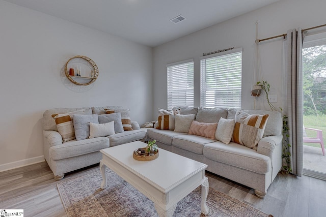 404 Hillrock Ct, Greenville, SC 29617 - living room featuring light wood-style flooring and baseboards
