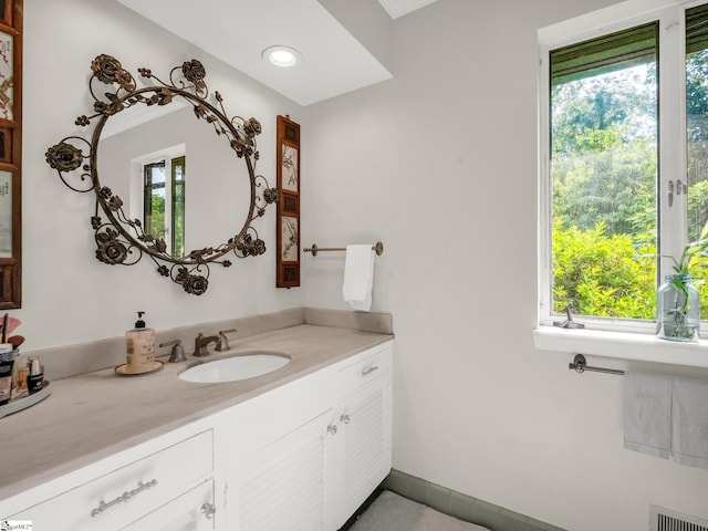 11 Hearthstone Ln, Landrum, SC 29356 - bathroom with healthy amount of natural light, vanity, and tile patterned floors