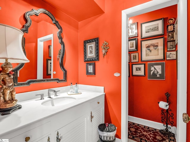 11 Hearthstone Ln, Landrum, SC 29356 - bathroom featuring vanity and baseboards