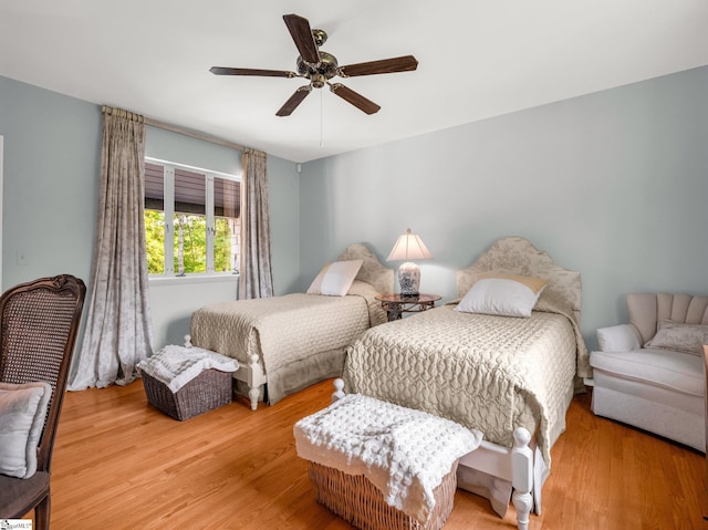 11 Hearthstone Ln, Landrum, SC 29356 - bedroom featuring light wood-type flooring and ceiling fan