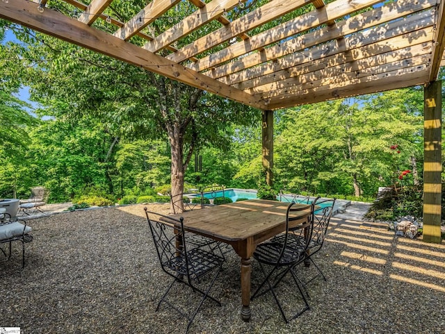 11 Hearthstone Ln, Landrum, SC 29356 - view of patio / terrace featuring an outdoor pool and a pergola
