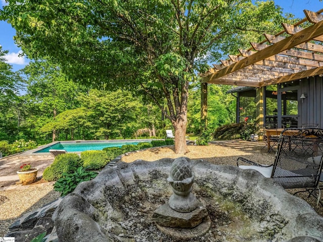 11 Hearthstone Ln, Landrum, SC 29356 - view of yard with a pergola, an outdoor pool, and a patio