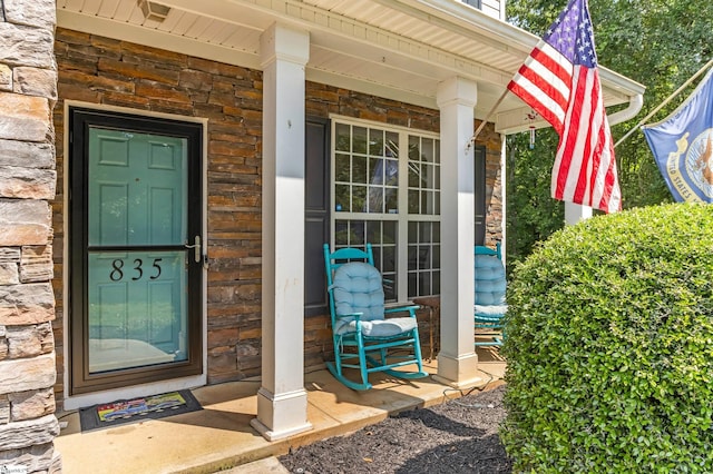 835 Terrace Creek Dr, Duncan, SC 29334 - entrance to property with a porch and stone siding