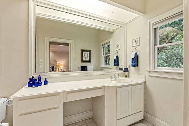 120 Thornblade Blvd, Greer, SC 29650 - bathroom featuring vanity, tile patterned floors, and toilet