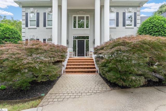 120 Thornblade Blvd, Greer, SC 29650 - view of exterior entry featuring a porch