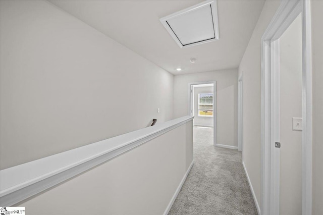 215 Islay Way, Anderson, SC 29621 - hall with carpet floors, attic access, and an upstairs landing