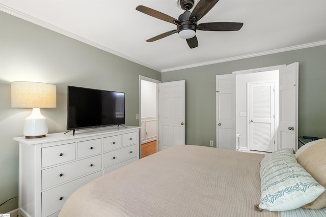 109 Appomattox Dr, Simpsonville, SC 29681 - bedroom featuring crown molding and ceiling fan