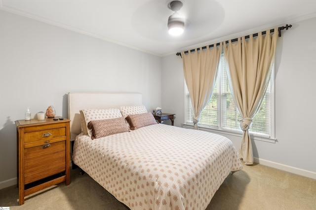 109 Appomattox Dr, Simpsonville, SC 29681 - bedroom with light colored carpet, ornamental molding, and a ceiling fan