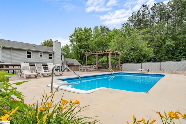 101 Long View Ln, Pickens, SC 29671 - view of swimming pool with a pergola, a patio area, and a diving board