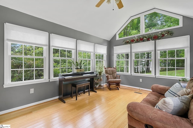 101 Long View Ln, Pickens, SC 29671 - sunroom / solarium with wood finished floors, vaulted ceiling, baseboards, and french doors