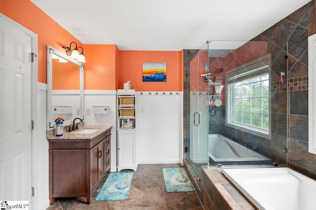 9 Peninsula Ct, Simpsonville, SC 29681 - full bath with a bath, vanity, and a stall shower