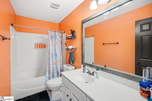 9 Peninsula Ct, Simpsonville, SC 29681 - full bath featuring vanity, toilet, and shower / bathtub combination with curtain